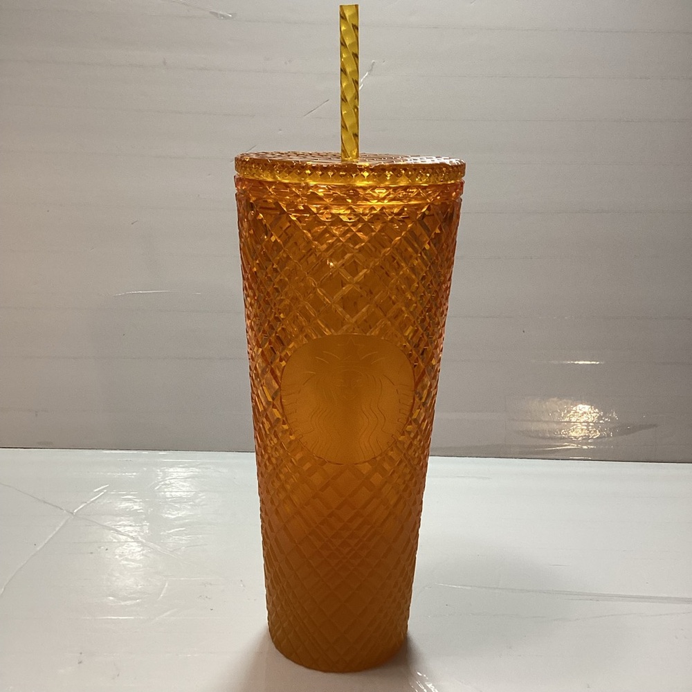 Starbucks Textured Amber Tumbler with Straw
